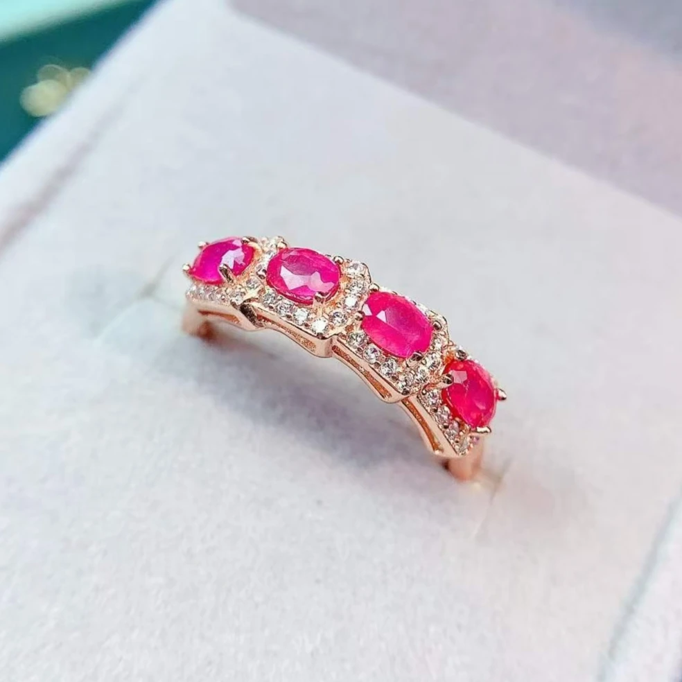 Genuine Pink Ruby Ring for Women 3mmx4mm 0.5ct Natural Ruby 925 Silver Ring with Jewelry Certificate
Genuine Pink Ruby Ring for Women 3mmx4mm 0.5ct Natural Ruby 925 Silver Ring with Jewelry Certificate