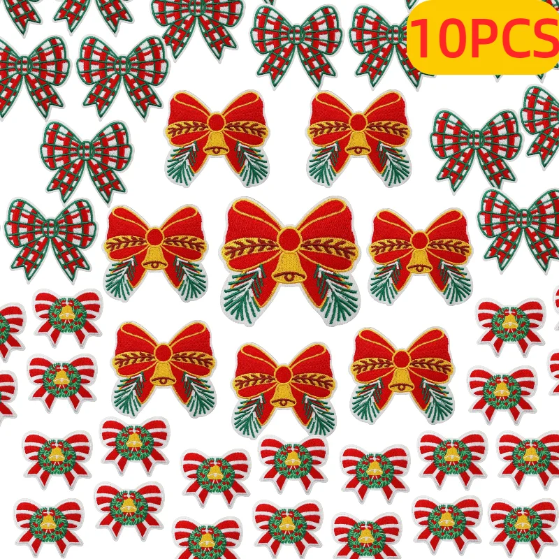 10/12Pcs Cute Bell Red Bow Embroidery Patches Christmas Biscuits Snowflake Bulk Iron On For DIY Holiday Clothing
10/12Pcs Cute Bell Red Bow Embroidery Patches Christmas Biscuits Snowflake Bulk Iron On For DIY Holiday Clothing