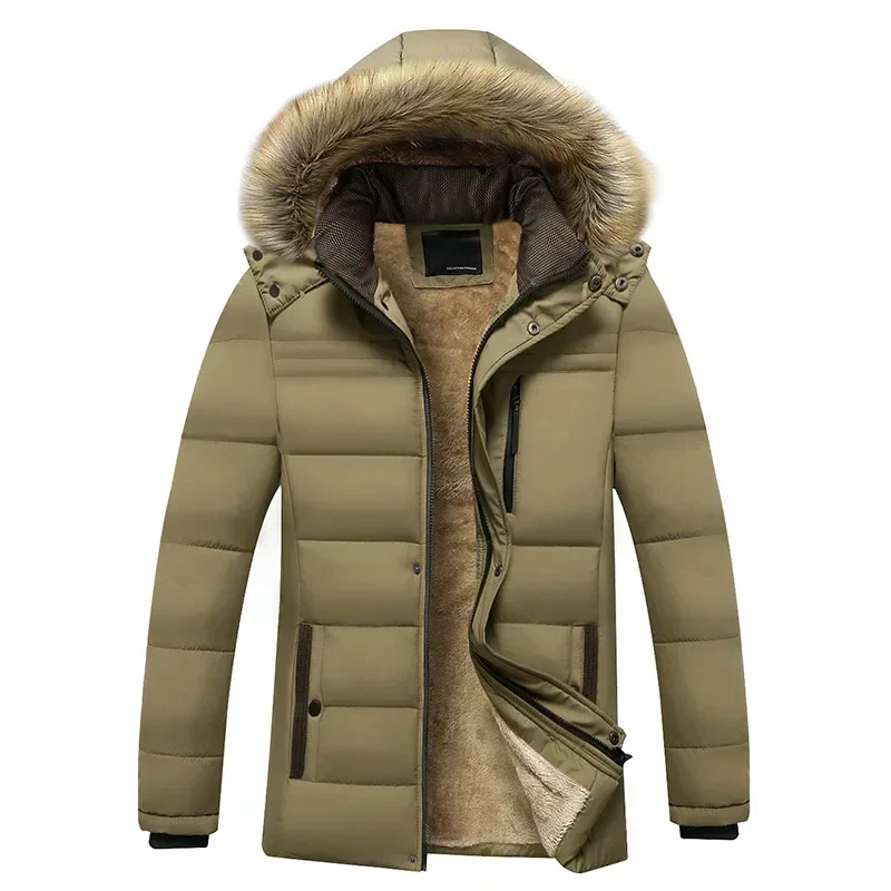 Men Waterproof Hooded Fur Collar Parka Jacket Coat Men Autumn Fashion Casual Parkas Men Winter New Warm Thick Fleece Parkas
Men Waterproof Hooded Fur Collar Parka Jacket Coat Men Autumn Fashion Casual Parkas Men Winter New Warm Thick Fleece Parkas