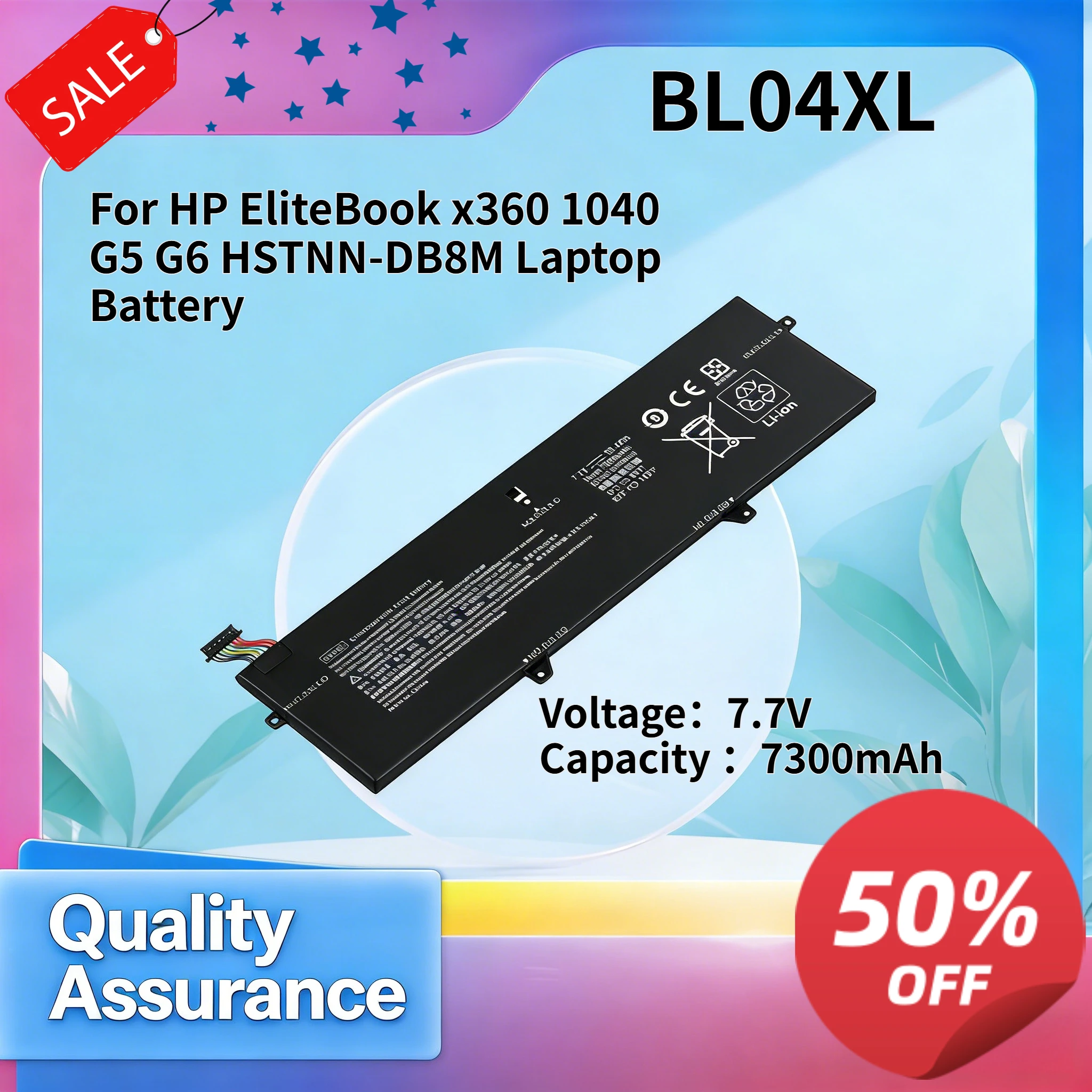 BL04XL 7300mAh 7.7V Laptop Battery Compatible with HP EliteBook x360 1040 G5 G6 HSTNN-DB8M High Quality Replacement Battery
BL04XL 7300mAh 7.7V Laptop Battery Compatible with HP EliteBook x360 1040 G5 G6 HSTNN-DB8M High Quality Replacement Battery