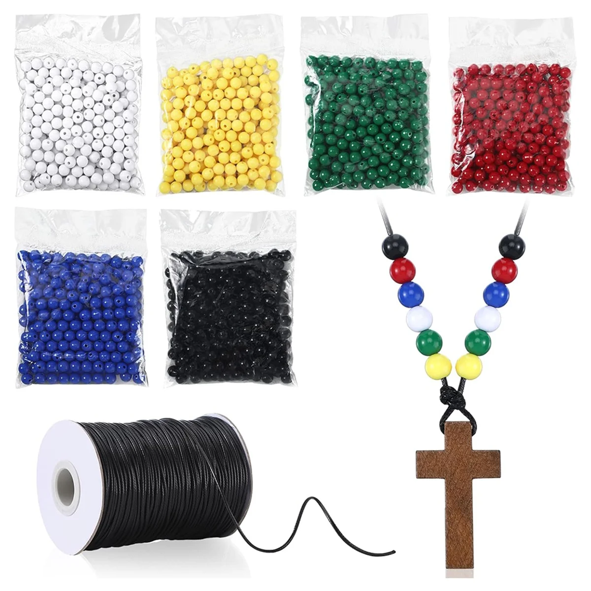AOAO-1301pcs Necklace Beads Bulk Necklace Craft Kit Colorful Assorted Beads 100 Yards Waxed Cotton Cord DIY Necklace Supplies
AOAO-1301pcs Necklace Beads Bulk Necklace Craft Kit Colorful Assorted Beads 100 Yards Waxed Cotton Cord DIY Necklace Supplies