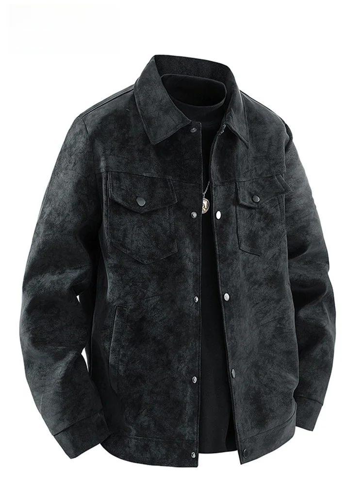 Мужская куртка WASSUP UOSNE в стиле ретро с воротником, весна-осень, американский простой повседневный стиль, модная свободная куртка из искусственной кожи, однотонная, длинная.
Мужская куртка WASSUP UOSNE в стиле ретро с воротником, весна-осень, американский простой повседневный стиль, модная свободная куртка из искусственной кожи, однотонная, длинная.