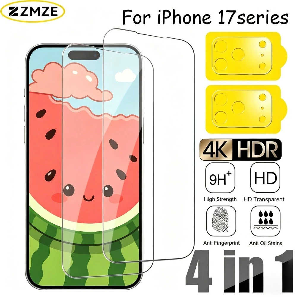 4-in-1 High Clear Screen Protector for iPhone 17 16 15 Pro Max Air 17e 16e Camera Lens Glass for iPhone 15 14 Plus 14 13 12 Pro
4-in-1 High Clear Screen Protector for iPhone 17 16 15 Pro Max Air 17e 16e Camera Lens Glass for iPhone 15 14 Plus 14 13 12 Pro