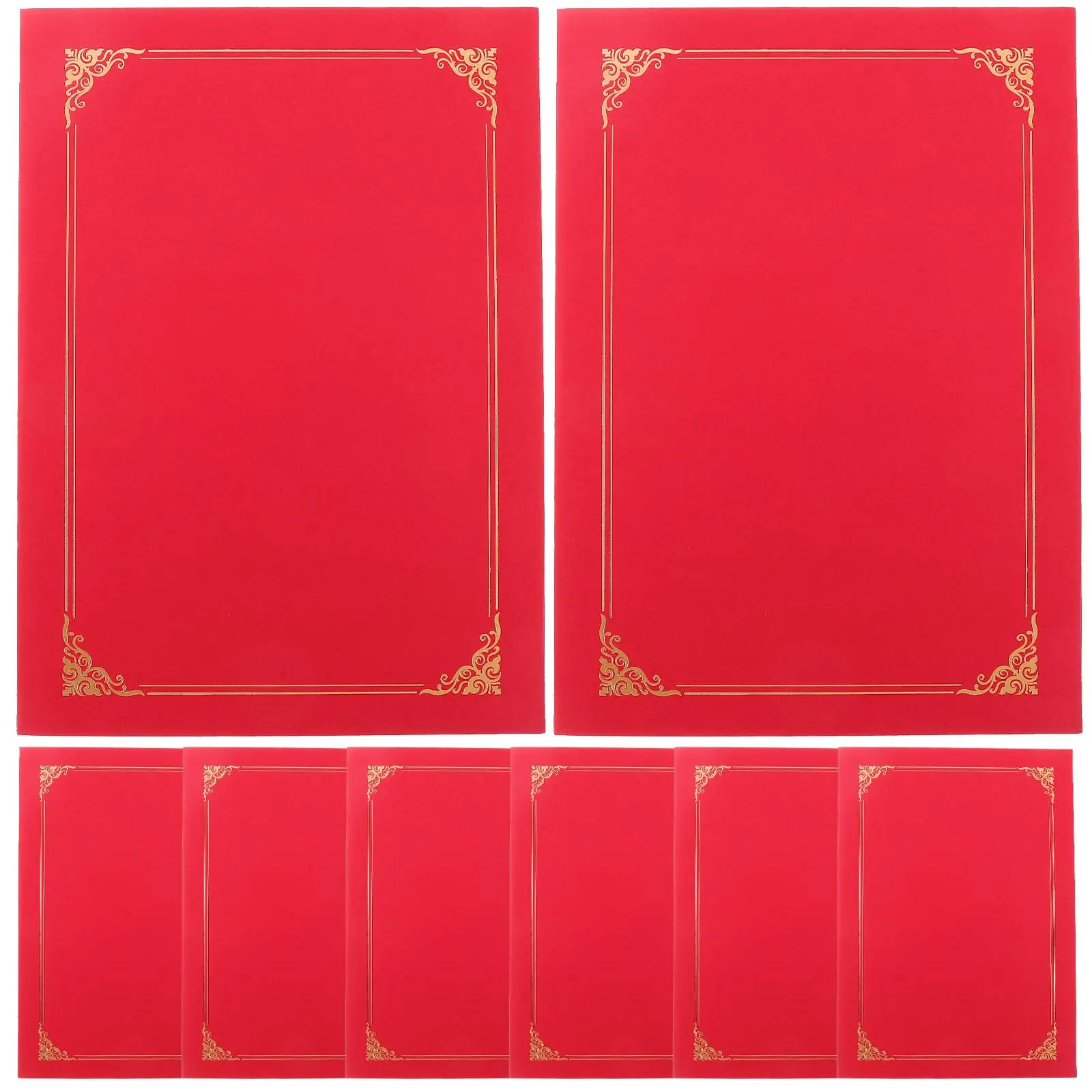 10PCS Red Award Certificate Folders Covers Document Holders Graduation Ceremony Practical Storage Folder Solution
10PCS Red Award Certificate Folders Covers Document Holders Graduation Ceremony Practical Storage Folder Solution