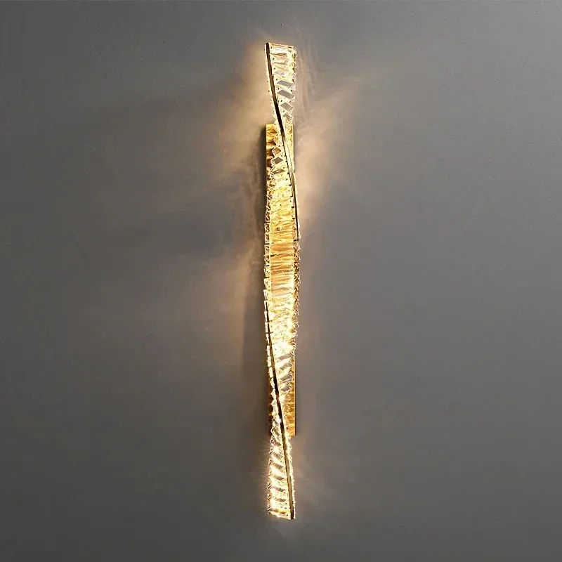 Nordic Led Light Luxury High-end Crystal Wall Light Living Room Background Wall Postmodern Minimalist Bedroom Bed Head Line Lamp
Nordic Led Light Luxury High-end Crystal Wall Light Living Room Background Wall Postmodern Minimalist Bedroom Bed Head Line Lamp