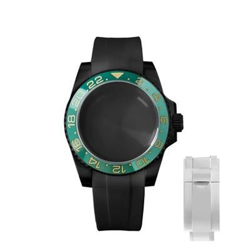 40mm 316L Steel Case Dual Color Ceramic Bezel Sapphire Glass Silicone Band For NH35/NH36 Movement SUB Watch Modify Parts
40mm 316L Steel Case Dual Color Ceramic Bezel Sapphire Glass Silicone Band For NH35/NH36 Movement SUB Watch Modify Parts