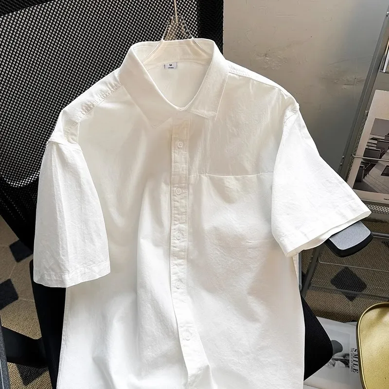 Summer Thin Short Sleeve Casual Shirt for Men Youth Trendy Color Loose Fit No Iron Treatment Hong Kong Style Fashion
Summer Thin Short Sleeve Casual Shirt for Men Youth Trendy Color Loose Fit No Iron Treatment Hong Kong Style Fashion