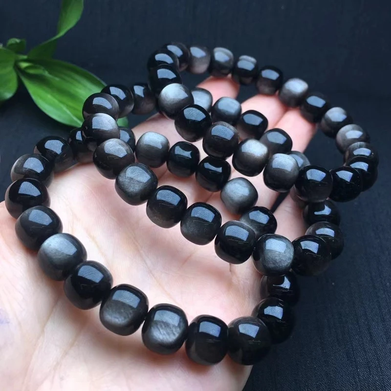 Natural - , Black , Single-Loop Silver Obsidian Old-Style Bead Bracelet Fo
Natural - , Black , Single-Loop Silver Obsidian Old-Style Bead Bracelet Fo