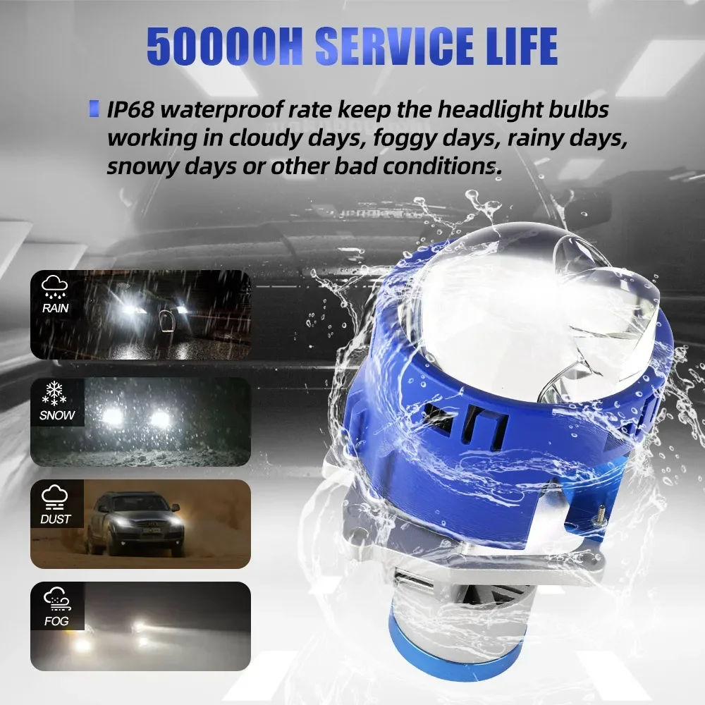 3.0 Inch Bi LED Laser Projector Lens 6000K Car LED Headlights with Direct Laser Technology
3.0 Inch Bi LED Laser Projector Lens 6000K Car LED Headlights with Direct Laser Technology