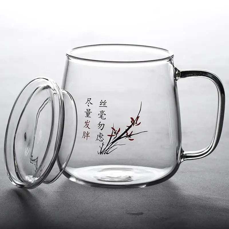 Heat Resistant Glass Cup with Mug Handle Home Use Tea Brewing Cup Lid Included Antibacterial Single Layer round Shape Cup
Heat Resistant Glass Cup with Mug Handle Home Use Tea Brewing Cup Lid Included Antibacterial Single Layer round Shape Cup