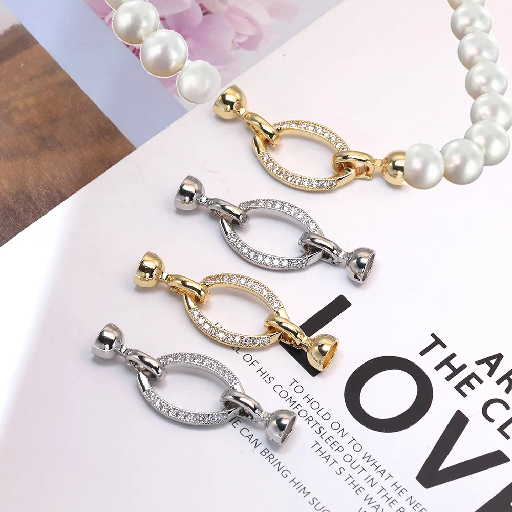 1pc 18K Copper Gold Plated Jewelry Oval Connector Buckle Accessories DIY Necklace Bracelet Pearl Chain Making Material Wholesale
1pc 18K Copper Gold Plated Jewelry Oval Connector Buckle Accessories DIY Necklace Bracelet Pearl Chain Making Material Wholesale