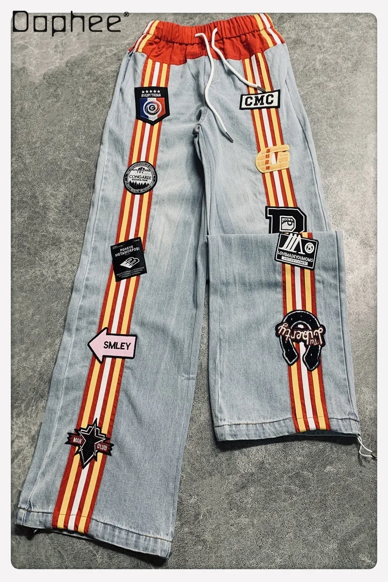 European Jeans 2026 Spring New Heavy Industry Labeling Elastic Band Drawstring Trendy Brand Trousers Blue Jeans for Women
European Jeans 2026 Spring New Heavy Industry Labeling Elastic Band Drawstring Trendy Brand Trousers Blue Jeans for Women