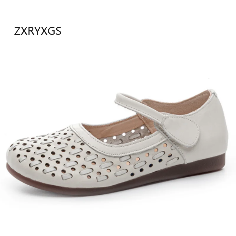ZXRYXGS 2025 New Spring Summer Flats Genuine Leather Retro Woven Hollow Mother Sandals 2025 New Soft Sole Women Flat Sanfals
ZXRYXGS 2025 New Spring Summer Flats Genuine Leather Retro Woven Hollow Mother Sandals 2025 New Soft Sole Women Flat Sanfals