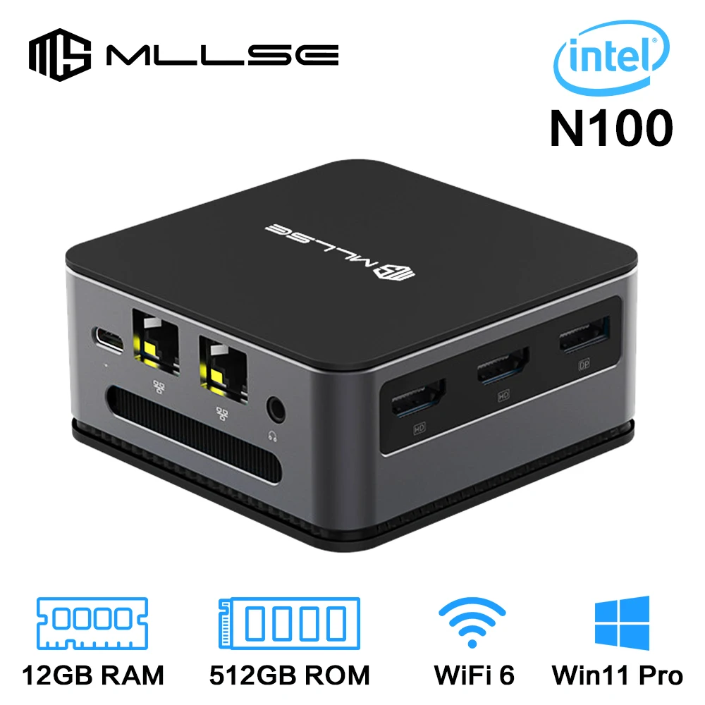 MLLSE G2 мини-ПК Windows 11 Pro Alder Lake N100 Intel 12th DDR4 12 Гб ОЗУ 512 ГБ SSD WiFi 6 BT5.2 настольный компьютер мини-ПК работает
MLLSE G2 мини-ПК Windows 11 Pro Alder Lake N100 Intel 12th DDR4 12 Гб ОЗУ 512 ГБ SSD WiFi 6 BT5.2 настольный компьютер мини-ПК работает