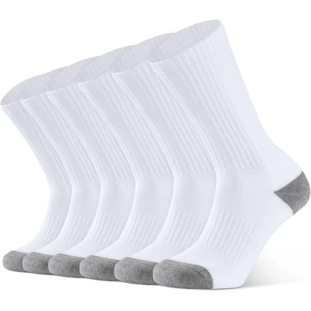 Mens Crew Socks Cotton Cushioned Moisture Wicking Sport Socks Breathable Training Athletic Socks 6 Pairs
Mens Crew Socks Cotton Cushioned Moisture Wicking Sport Socks Breathable Training Athletic Socks 6 Pairs
