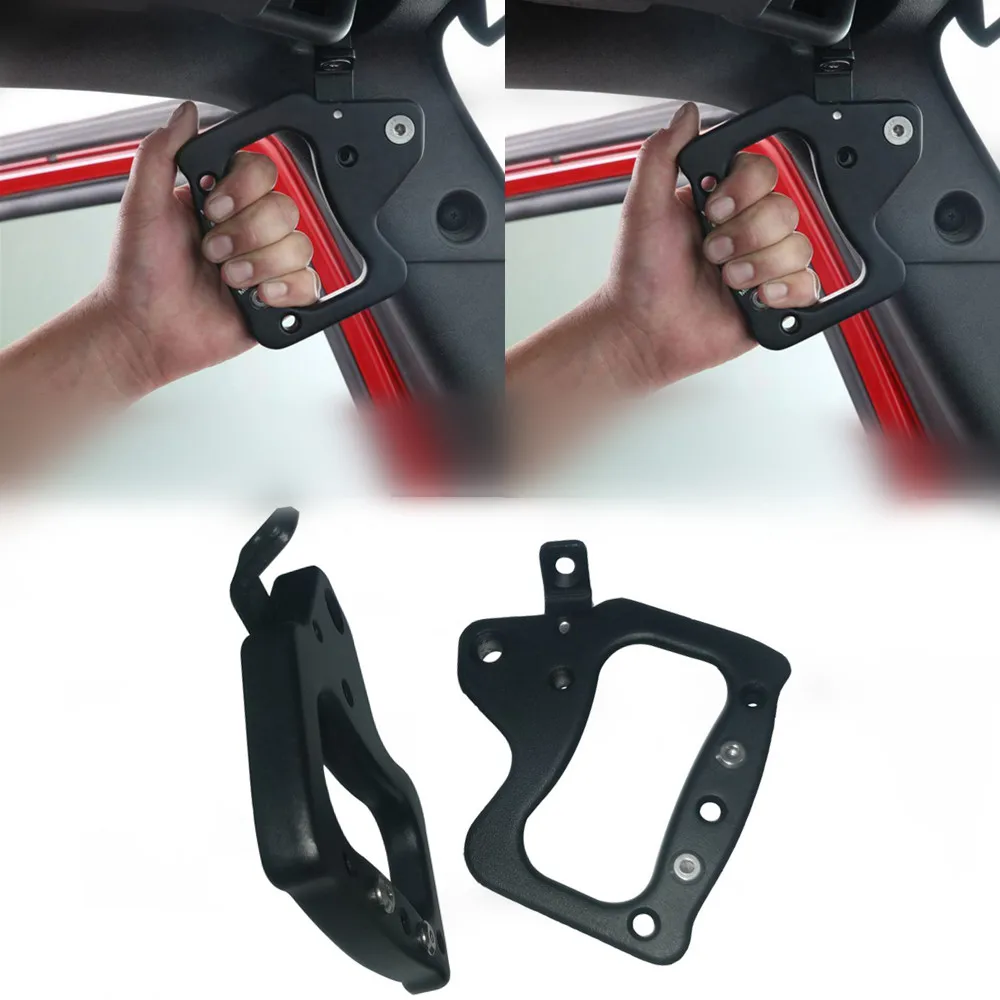 Front Grab Handles,Pack of 4 Black Aluminum Alloy Front Grab Bar Grab Handles Kit for 2007 - 2018 J eep Wrangler JK
Front Grab Handles,Pack of 4 Black Aluminum Alloy Front Grab Bar Grab Handles Kit for 2007 - 2018 J eep Wrangler JK