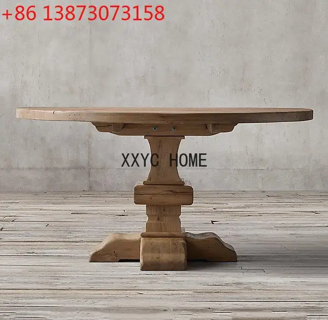 Винтажный обеденный стол из чистого массива дерева в стиле кантри, круглый стол из американского дерева, состаренный круглый стол, случайный стол
Винтажный обеденный стол из чистого массива дерева в стиле кантри, круглый стол из американского дерева, состаренный круглый стол, случайный стол