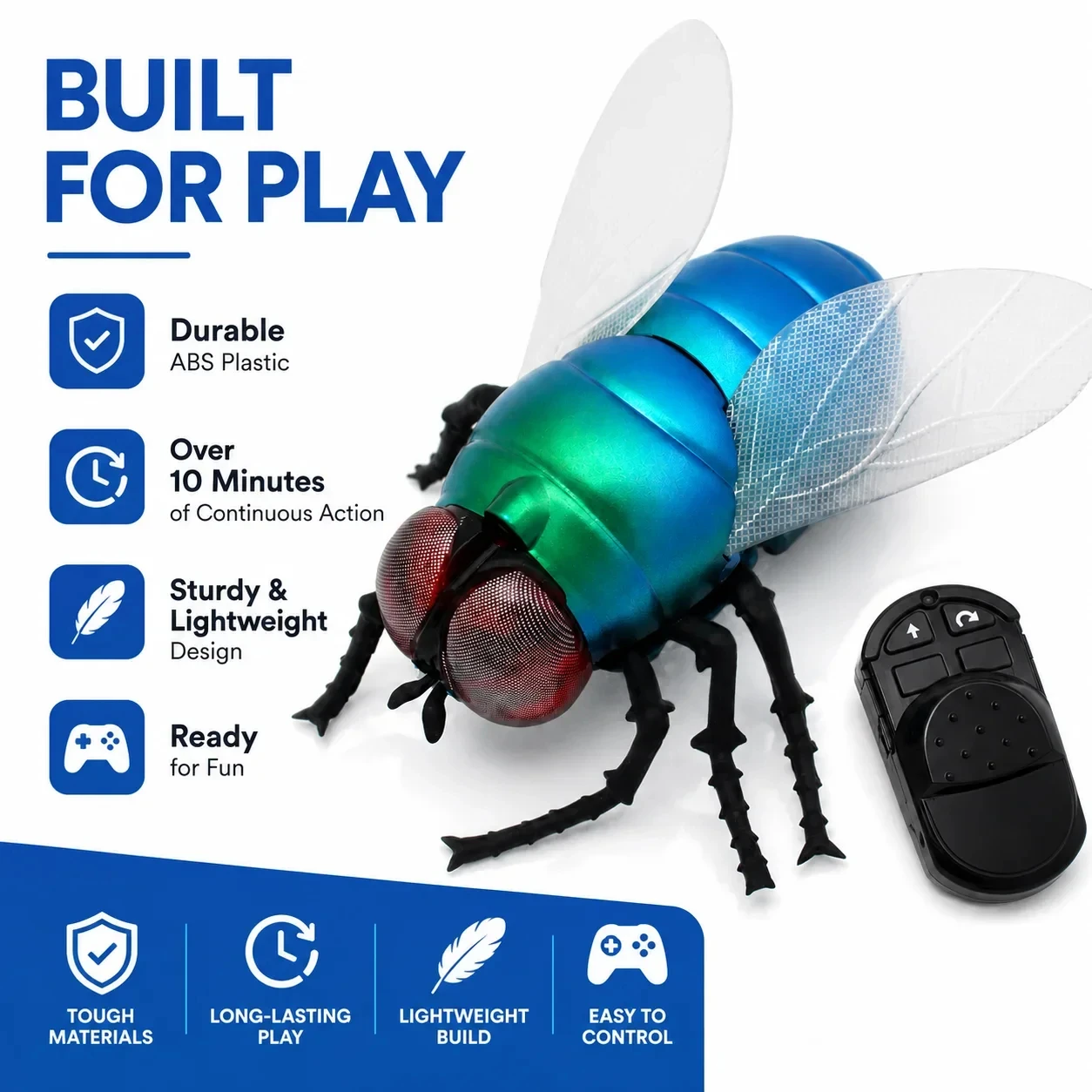 Infrared RC Fly Toy - Realistic Prank Bug Scary Trick Mosca Car Remote Control Fake Insect for Kids April Fools' Birthday Gift
Infrared RC Fly Toy - Realistic Prank Bug Scary Trick Mosca Car Remote Control Fake Insect for Kids April Fools' Birthday Gift