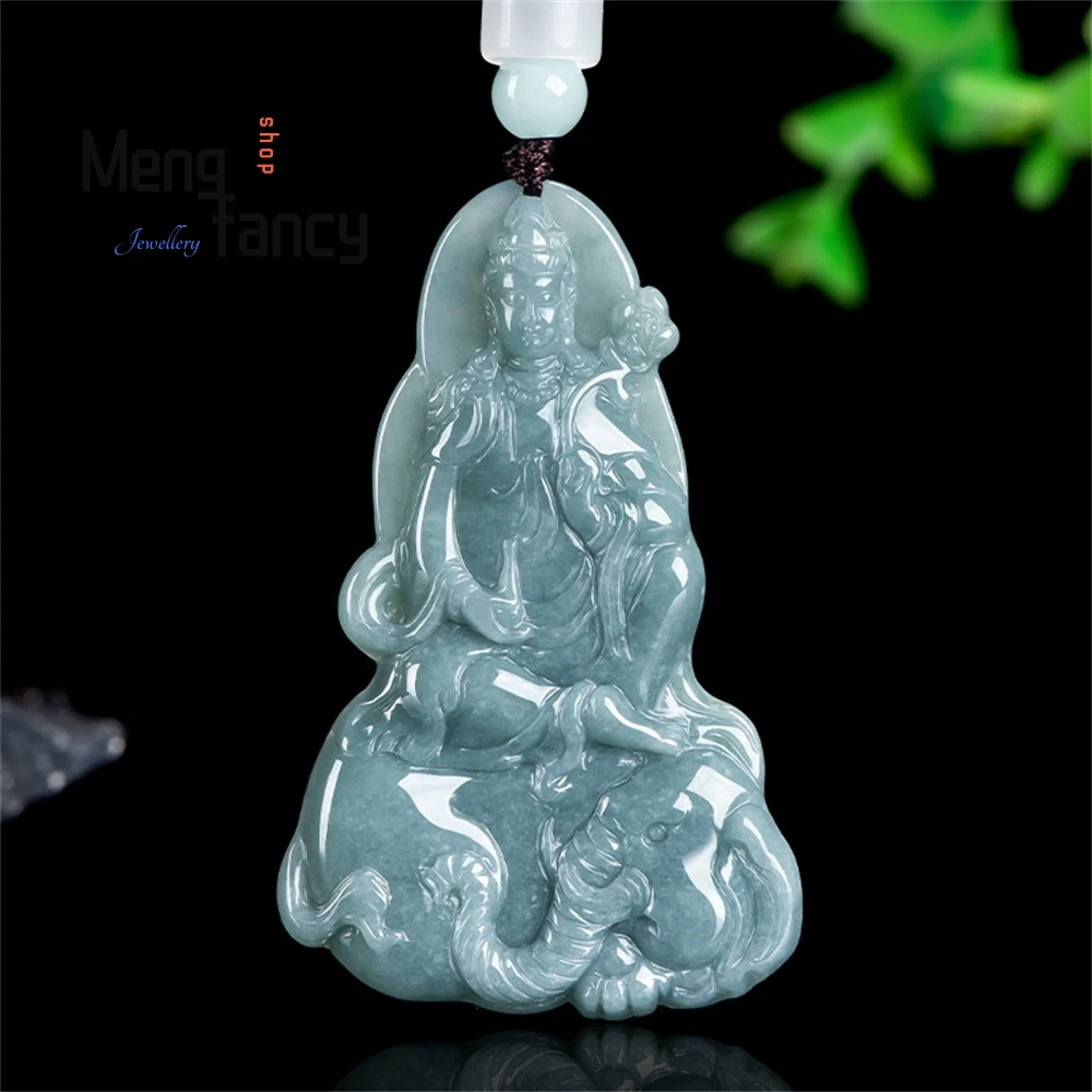 Natural A-Grade Jade Blue Water Bodhisattva Avalokitesvara Jade Pendant, Zodiac Dragon And Snake Guardian Deity, Zodiac Buddha
Natural A-Grade Jade Blue Water Bodhisattva Avalokitesvara Jade Pendant, Zodiac Dragon And Snake Guardian Deity, Zodiac Buddha