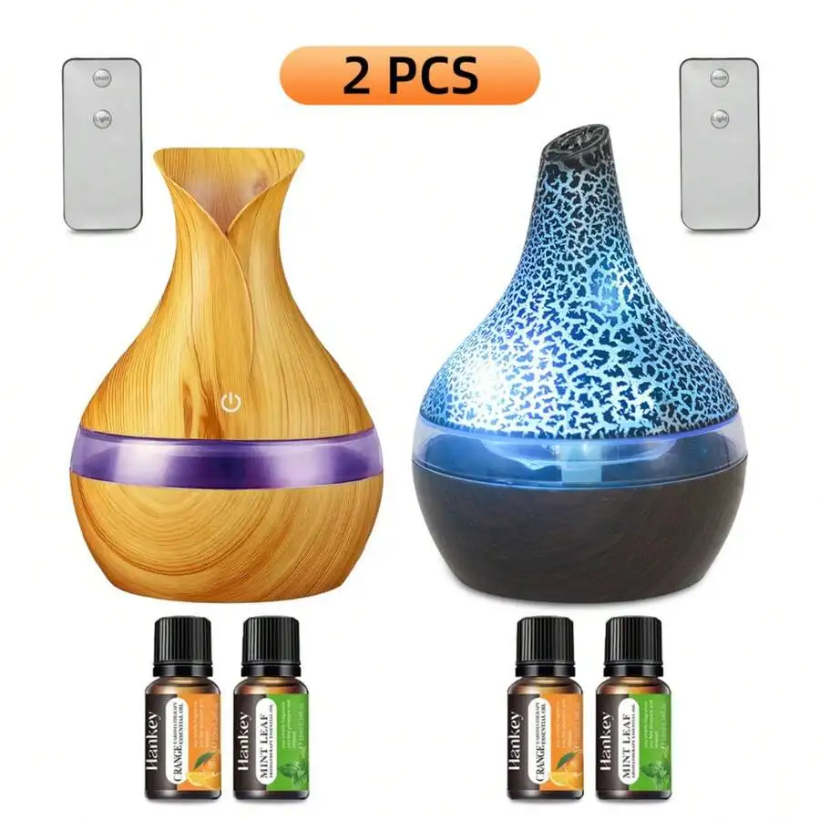 2-Pack 300ml Essential Oil Diffuser Auto Shut-Off, 7-Color Lights, Ultra Quiet, USB Powered
2-Pack 300ml Essential Oil Diffuser Auto Shut-Off, 7-Color Lights, Ultra Quiet, USB Powered