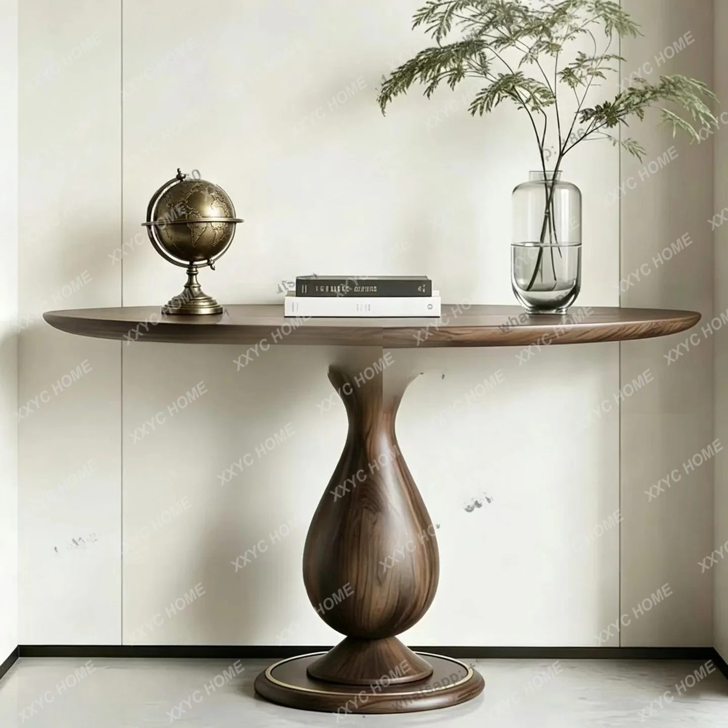 LNew Chinese-style North black walnut entrance table Modern simple light luxury entrance foyer end view table
LNew Chinese-style North black walnut entrance table Modern simple light luxury entrance foyer end view table