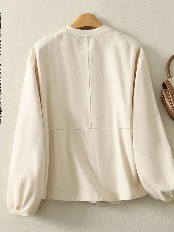 Women's Baseball Jaet ort Loose Cotton Stand Collar Double ket Outerwear Spring Autumn plus Size Slimming Coat
Women's Baseball Jaet ort Loose Cotton Stand Collar Double ket Outerwear Spring Autumn plus Size Slimming Coat