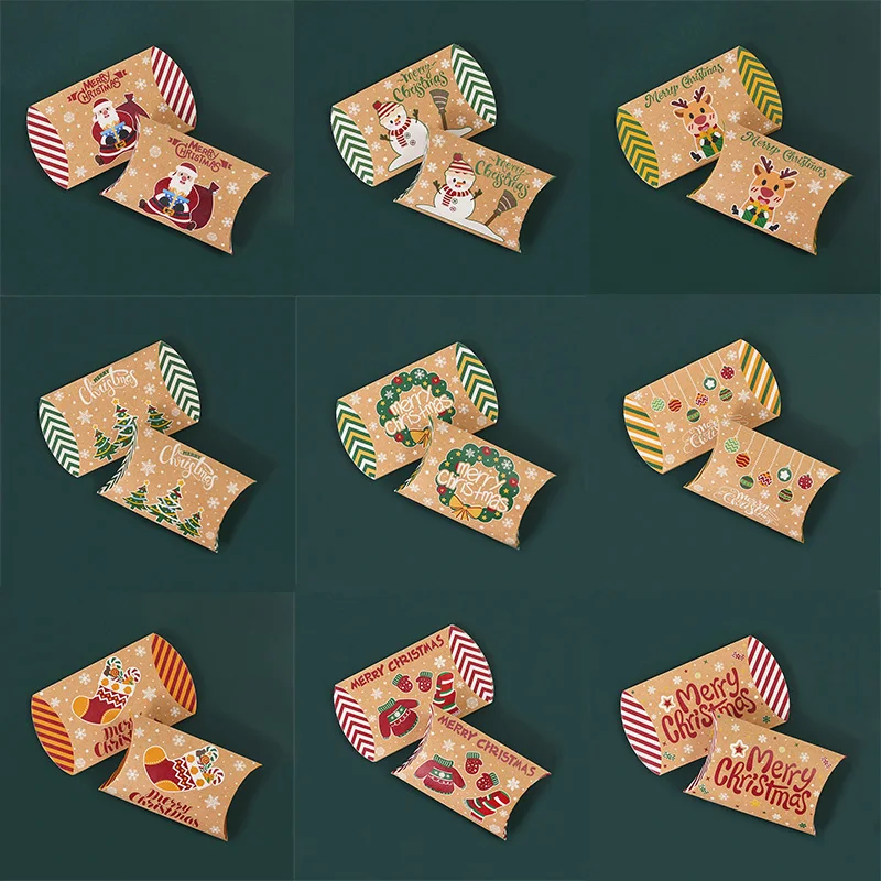 10pcs/Lot Christmas Party Favor Santa Snowman Pillow Kraft Paper Gift Packaging Box Candy Boxes Case Navidad Natal Noel New Year
10pcs/Lot Christmas Party Favor Santa Snowman Pillow Kraft Paper Gift Packaging Box Candy Boxes Case Navidad Natal Noel New Year