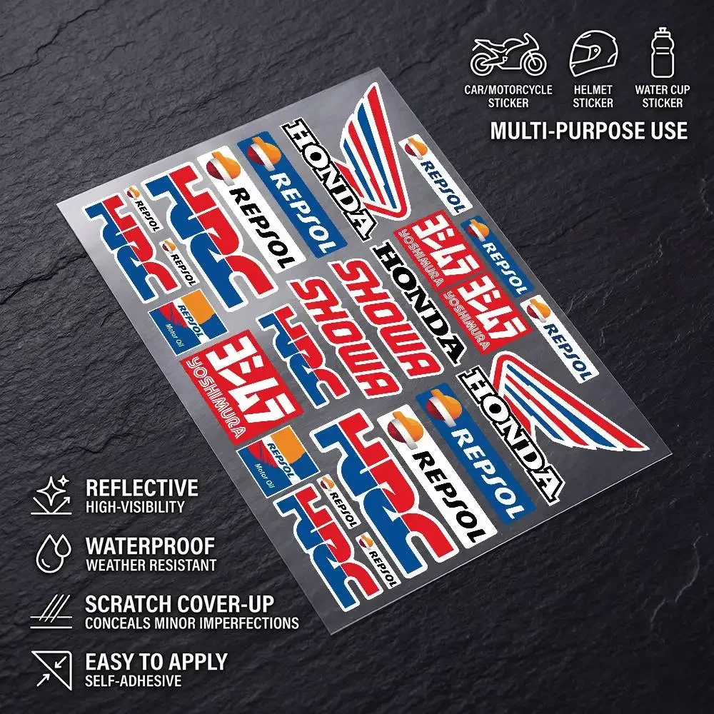 FOR HONDA RACING Long Lasting Waterproof Reflective Sticker Scratch Conceal Fit Motorcycle Car Helmet Fridge Decals
FOR HONDA RACING Long Lasting Waterproof Reflective Sticker Scratch Conceal Fit Motorcycle Car Helmet Fridge Decals
