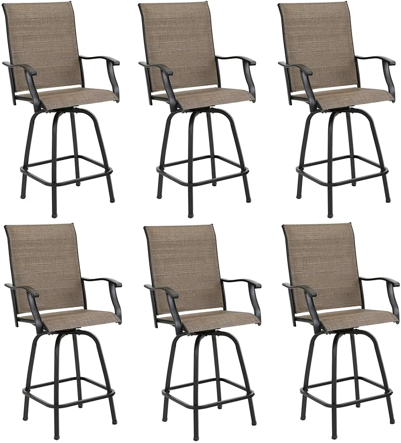 Swivel Patio Bar Stool Set of 6 Outdoor Bar Height Chairs Barstools
Swivel Patio Bar Stool Set of 6 Outdoor Bar Height Chairs Barstools