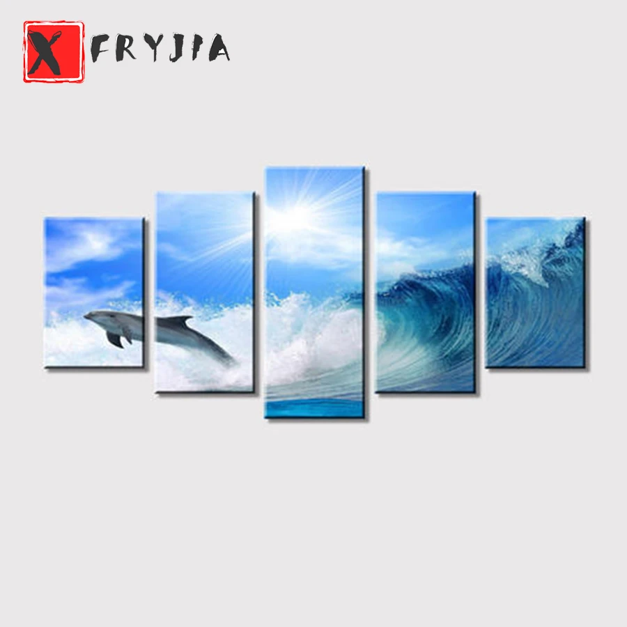 5pcs diamond painting Waves and dolphins full square round drills diamond embroidey cross stitch diamond picture mosaic decor
5pcs diamond painting Waves and dolphins full square round drills diamond embroidey cross stitch diamond picture mosaic decor