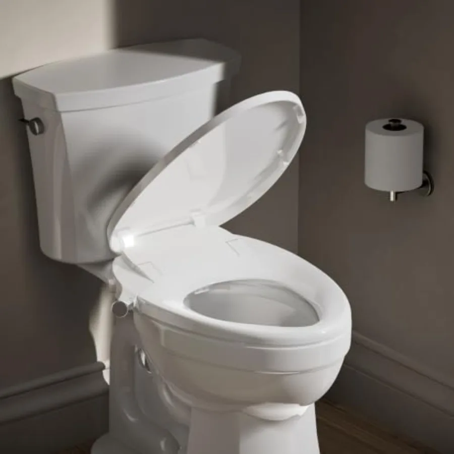 Bidet toilet seat for home bathroom use, ABS plastic, white, quiet-close lid and self-cleaning wand
Bidet toilet seat for home bathroom use, ABS plastic, white, quiet-close lid and self-cleaning wand