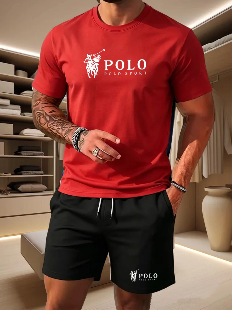 2026 Men's Summer T-shirt and Shorts Set Men's Breathable Sportswear Set Casual and Fashionable Short-sleeved T-shirt Set
2026 Men's Summer T-shirt and Shorts Set Men's Breathable Sportswear Set Casual and Fashionable Short-sleeved T-shirt Set