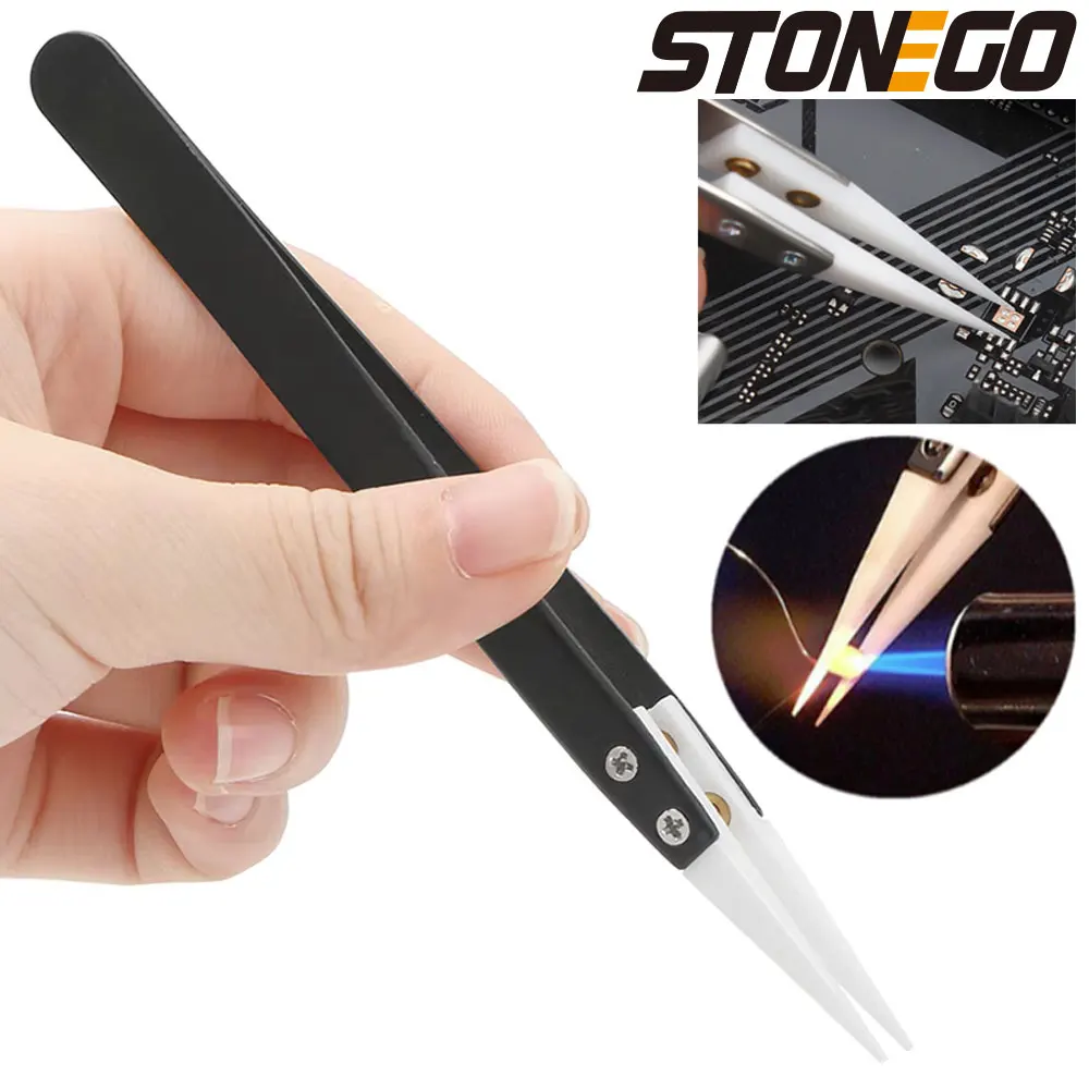 STONEGO Ceramic Tweezers, High-Temperature Resistant, Acid and Alkali Corrosion Resistant, Insulated Clamping Tool
STONEGO Ceramic Tweezers, High-Temperature Resistant, Acid and Alkali Corrosion Resistant, Insulated Clamping Tool
