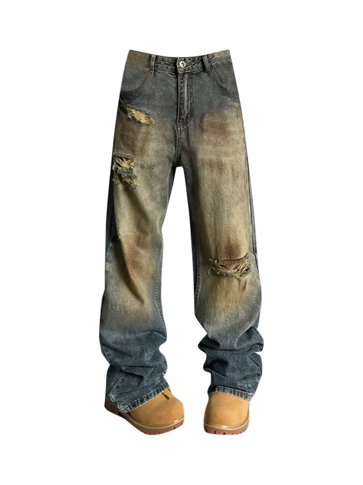Women Ripped Jeans Vintage High Waist Baggy Wide Leg Pants Streetwear Harajuku Loose Blue Denim Trousers Baddie Oversized Y2K
Women Ripped Jeans Vintage High Waist Baggy Wide Leg Pants Streetwear Harajuku Loose Blue Denim Trousers Baddie Oversized Y2K