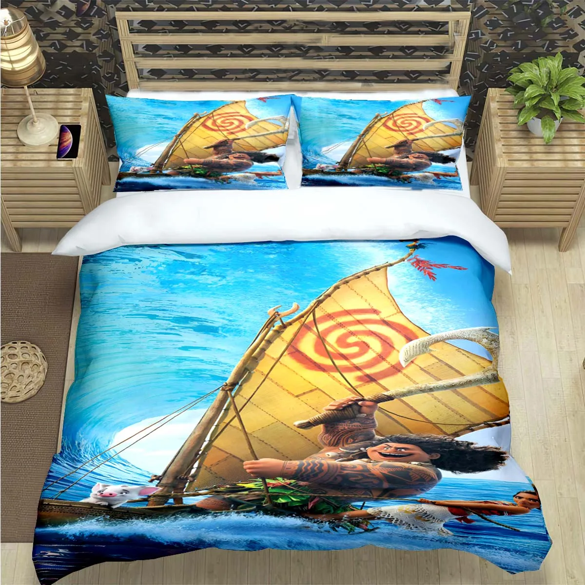Fashion Cute Cartoon Moana Print Bedding Sets Bed Supplies Set Duvet Cover Bed Comforter Set Bedding Set child Birthday Gift
Fashion Cute Cartoon Moana Print Bedding Sets Bed Supplies Set Duvet Cover Bed Comforter Set Bedding Set child Birthday Gift
