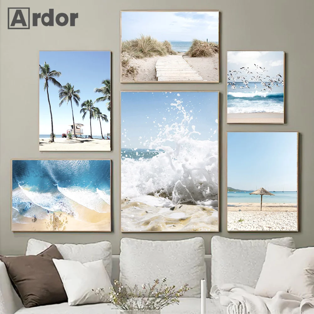 Blue Ocean Sea Waves Beach Canvas Art Painting Palm Tree car Poster Seagull Print Nordic Wall Pictures Living Room Home Decor
Blue Ocean Sea Waves Beach Canvas Art Painting Palm Tree car Poster Seagull Print Nordic Wall Pictures Living Room Home Decor