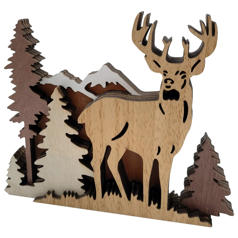 Multilayer Wood Elk Sculpture Lightweight Deer Decor For Desktop Tabletop Party Decoration Wooden Craft Animal Ornament
Multilayer Wood Elk Sculpture Lightweight Deer Decor For Desktop Tabletop Party Decoration Wooden Craft Animal Ornament
