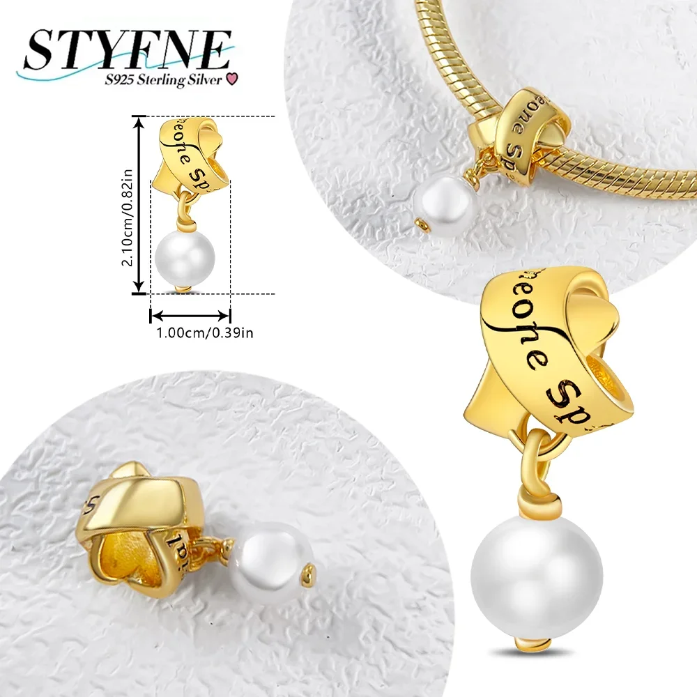 Exquisite Silver S925 Gold Star Charms Elegant Pearl Dangle Beads Fit Original Bracelet Diy Accessories Jewelry Women's Gifts
Exquisite Silver S925 Gold Star Charms Elegant Pearl Dangle Beads Fit Original Bracelet Diy Accessories Jewelry Women's Gifts