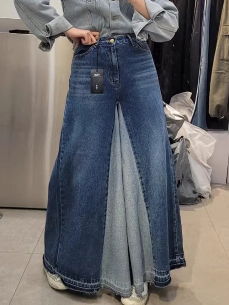 High Waist Wide Leg Denim Jeans Women's Autumn Winter Chic Design Color Blo Flared Pants Long Trousers Faionable
High Waist Wide Leg Denim Jeans Women's Autumn Winter Chic Design Color Blo Flared Pants Long Trousers Faionable