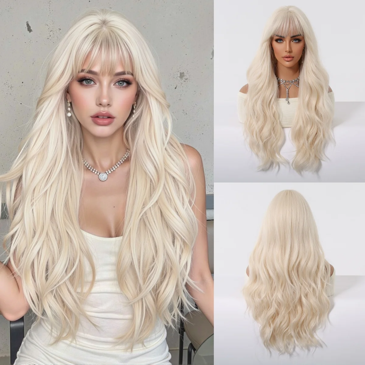 HENRY MARGU Платиновые Синтетические Парики Длинный Волнистый Парик Натуральные Ежедневные Волосы Термостойкое Волокно Гладкая Вечеринка Лолита Косплей Парик
HENRY MARGU Платиновые Синтетические Парики Длинный Волнистый Парик Натуральные Ежедневные Волосы Термостойкое Волокно Гладкая Вечеринка Лолита Косплей Парик