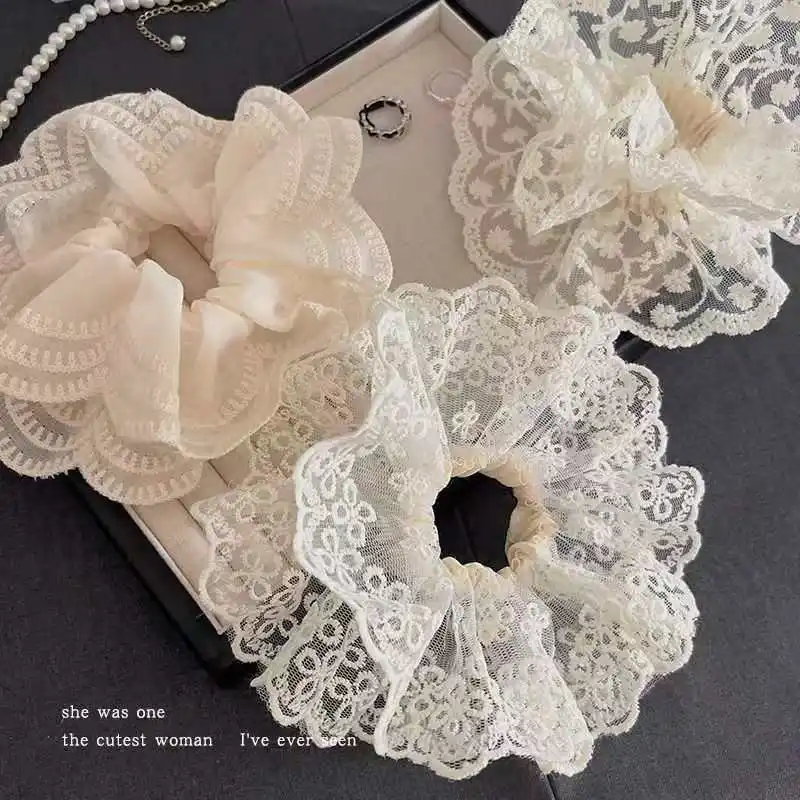 Gentle Beige Elegant Embroidered Lace Simple Daily New Scrunchy for Women Hair Tie Decor Portable Charms
Gentle Beige Elegant Embroidered Lace Simple Daily New Scrunchy for Women Hair Tie Decor Portable Charms