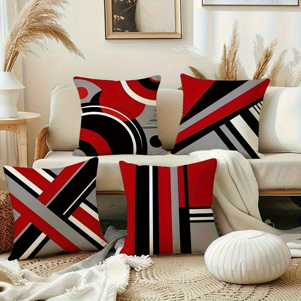 4Pcs Modern Minimalist Abstract Throw Pillow Covers with Irregular Stripe Curve Block Art Cushion Cases for Balcony Patio Garden
4Pcs Modern Minimalist Abstract Throw Pillow Covers with Irregular Stripe Curve Block Art Cushion Cases for Balcony Patio Garden