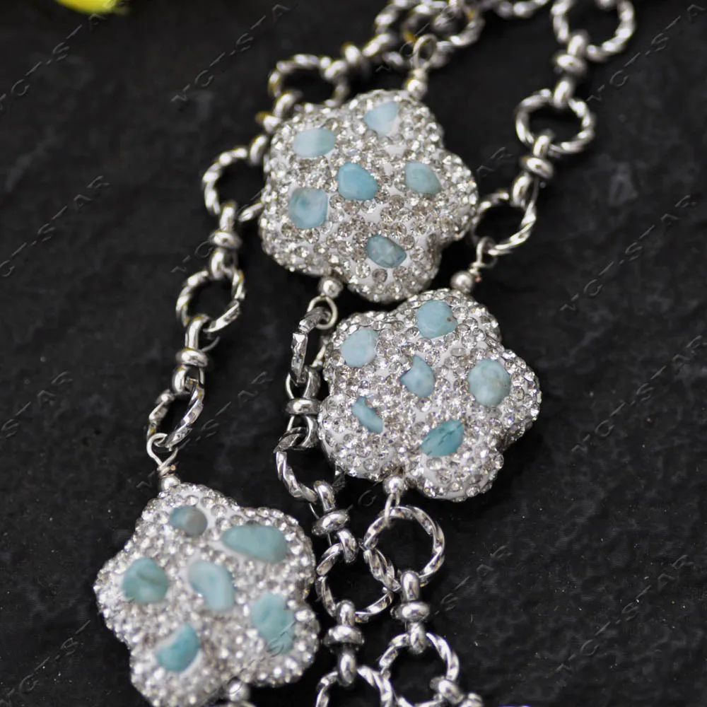 MTC·STAR 55" 25mm Aquamarine Plum Blossom All CZ Bead Chain Necklace
MTC·STAR 55" 25mm Aquamarine Plum Blossom All CZ Bead Chain Necklace