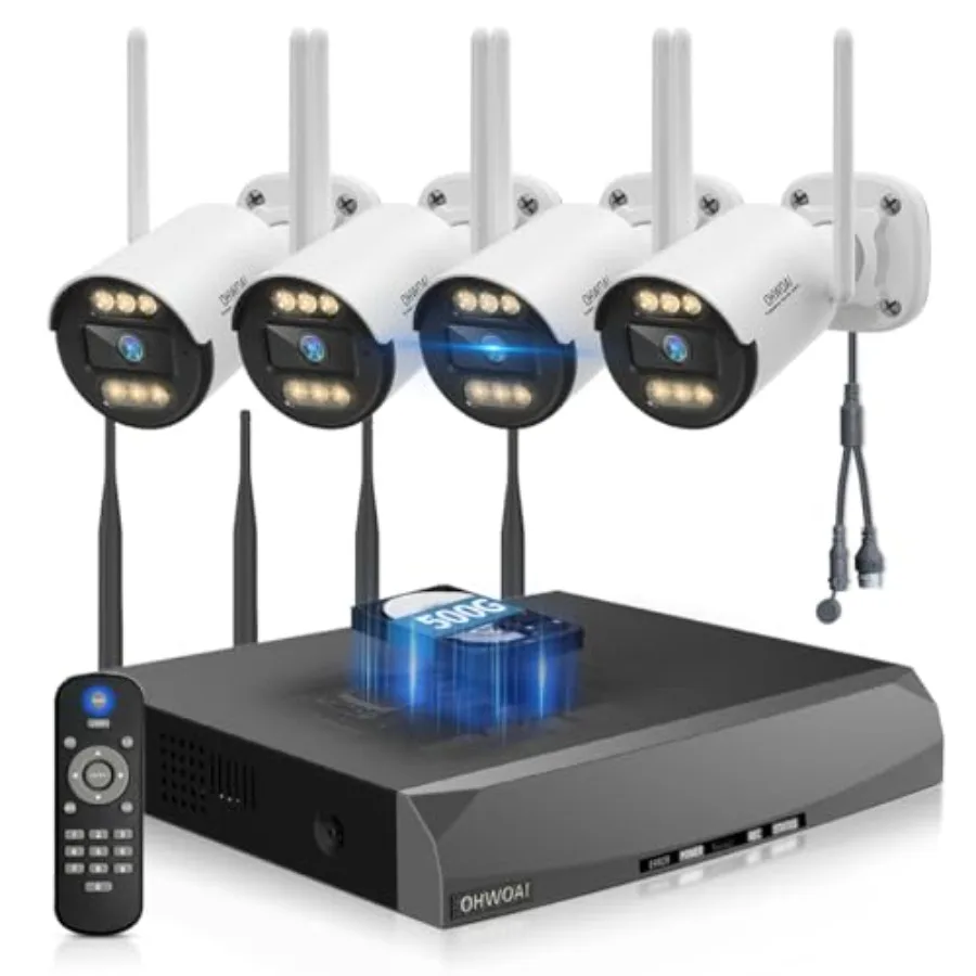 Outdoor wireless security camera system with 130 wide angle lens and two-way audio, weatherproof housing, black finish, night v
Outdoor wireless security camera system with 130 wide angle lens and two-way audio, weatherproof housing, black finish, night v