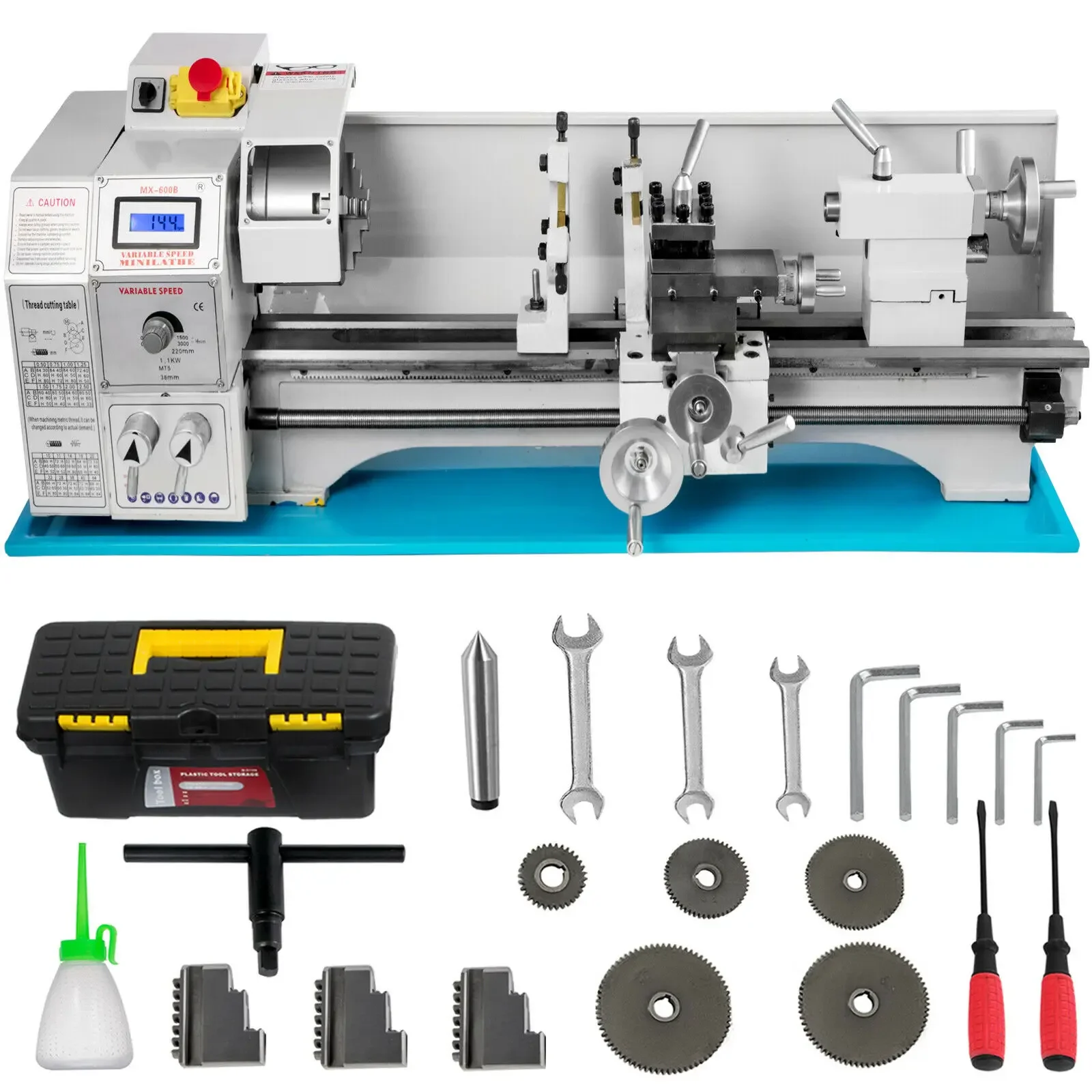 High Speed 8.7"x23.6" inch 38MM Metal Gear Mini Wood Metal Manual Lathe Machines
High Speed 8.7"x23.6" inch 38MM Metal Gear Mini Wood Metal Manual Lathe Machines