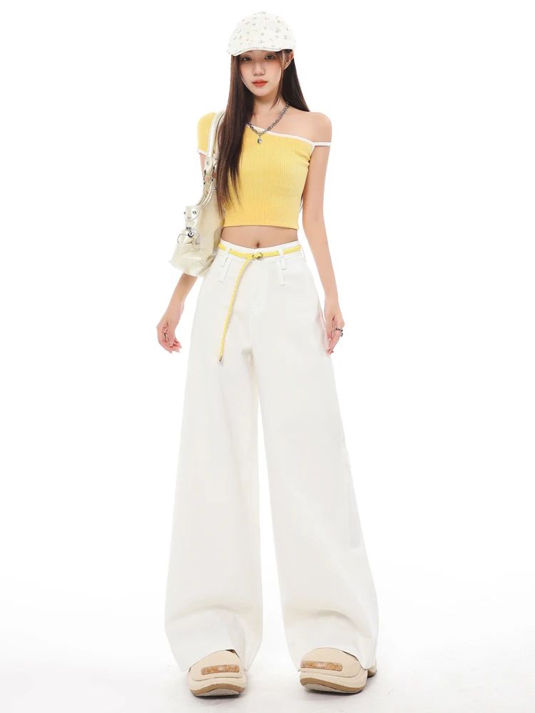 High Waist Wide Leg Denim Jeans Women's Summer Comfortable Casual Straight Floor-Length Pants Slimming Effect
High Waist Wide Leg Denim Jeans Women's Summer Comfortable Casual Straight Floor-Length Pants Slimming Effect
