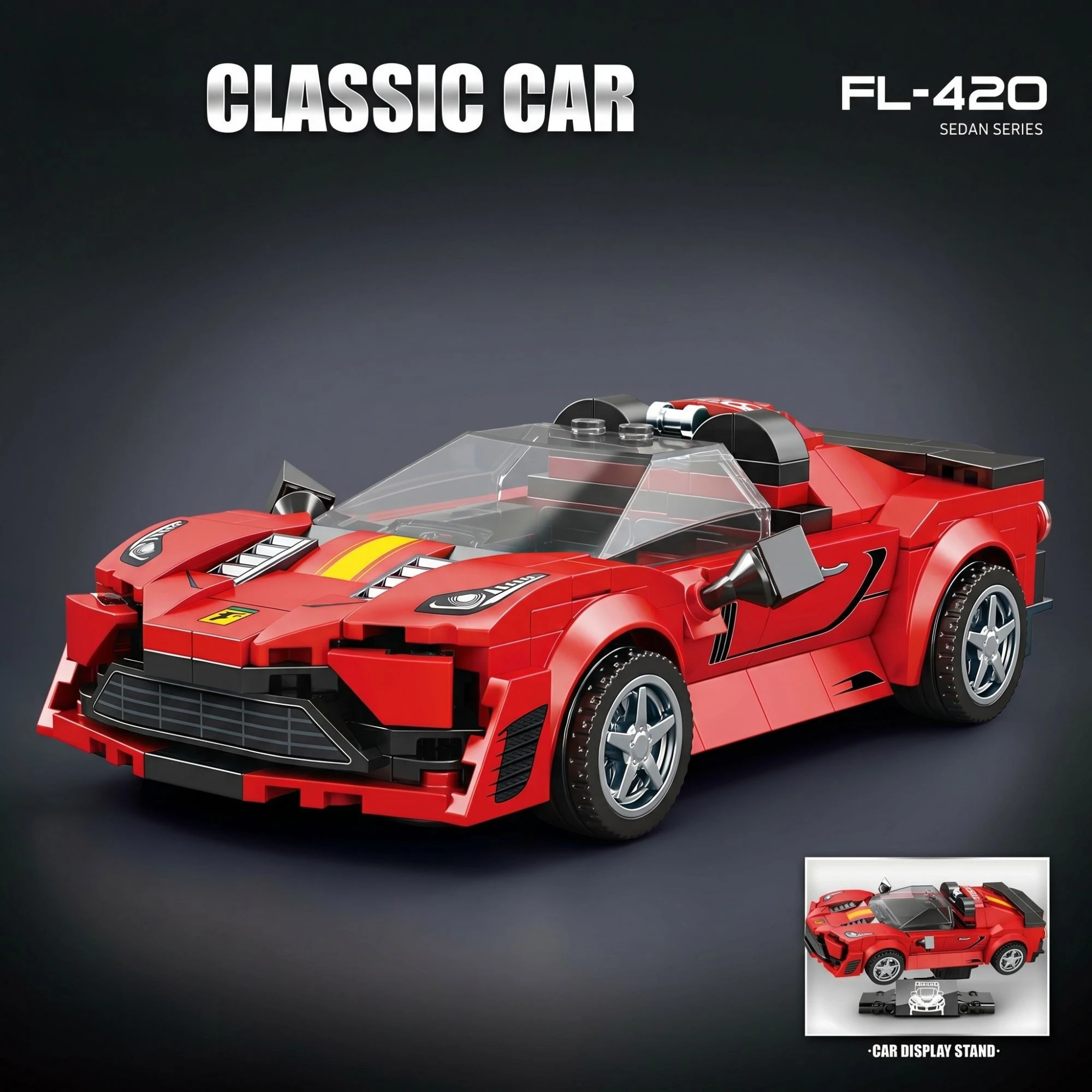 317pcs FL-420 City Sports Car Building Blocks MOC Classic Red Racing Car Vehicle Assembly Model Bricks for Adults Toys Gifts
317pcs FL-420 City Sports Car Building Blocks MOC Classic Red Racing Car Vehicle Assembly Model Bricks for Adults Toys Gifts