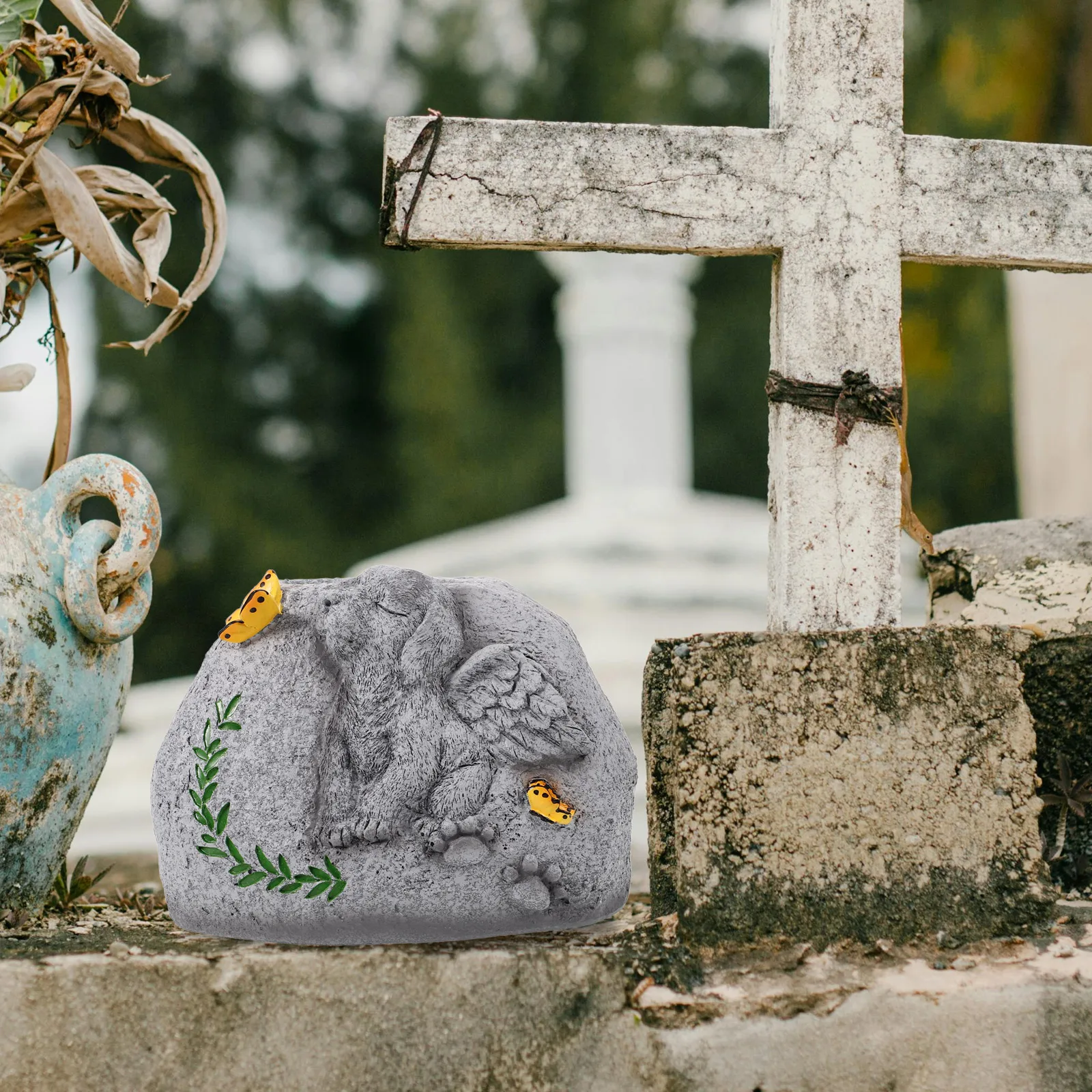 Pet Tombstone Pots Dark Grey Succulent Dog Resin Memorial Flower Garden Decor Plant Pot Durable Weather Resistant Hand Painted
Pet Tombstone Pots Dark Grey Succulent Dog Resin Memorial Flower Garden Decor Plant Pot Durable Weather Resistant Hand Painted