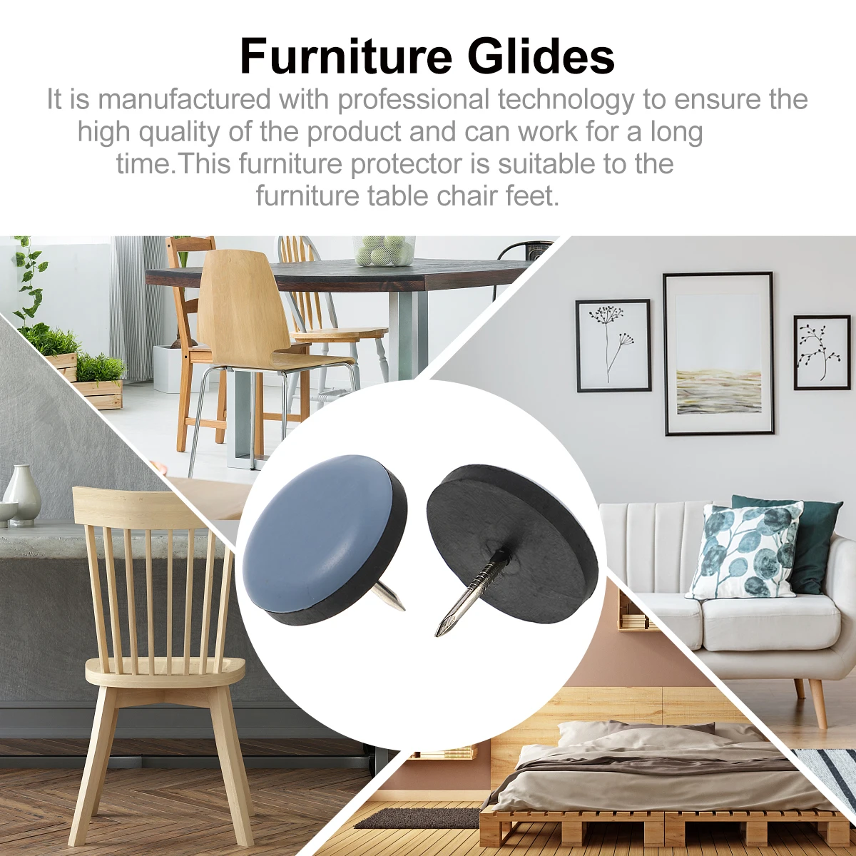 20pcs Moisture-proof Foot Nails Floor Protector Pads Glide Leg Bottom Chair Table Scratching Noise-proof Wood Floor Round PTFE
20pcs Moisture-proof Foot Nails Floor Protector Pads Glide Leg Bottom Chair Table Scratching Noise-proof Wood Floor Round PTFE