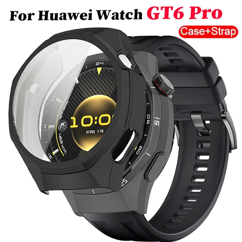 Чехол из ТПУ + силиконовый ремешок для Huawei Watch GT6 Pro 46 мм, универсальный защитный чехол для экрана, спортивный браслет
Чехол из ТПУ + силиконовый ремешок для Huawei Watch GT6 Pro 46 мм, универсальный защитный чехол для экрана, спортивный браслет